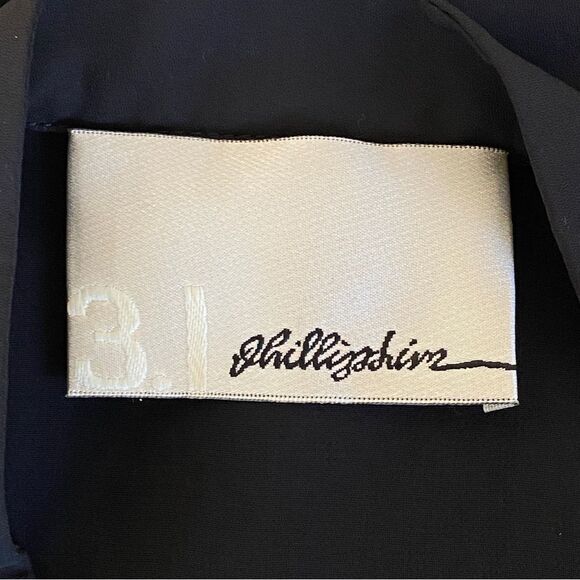 3.1 Phillip Lim Black 100% Silk Sequin Accent Sleeveless Blouse Sz 4 - Picture 11 of 16